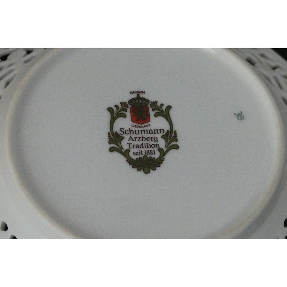Schumann Arzberg Tradition Reticulated Plate Rabbit Hare Winter B4avaria 7.5